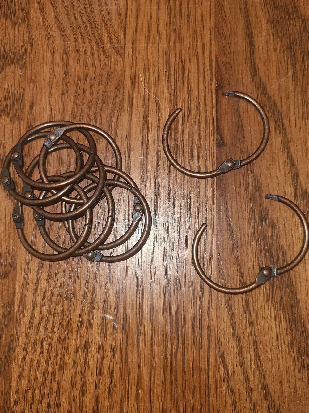 Loose Leaf Book Binder Rings Brushed Nickel, Silver, Gold or Bronze ...Pick One